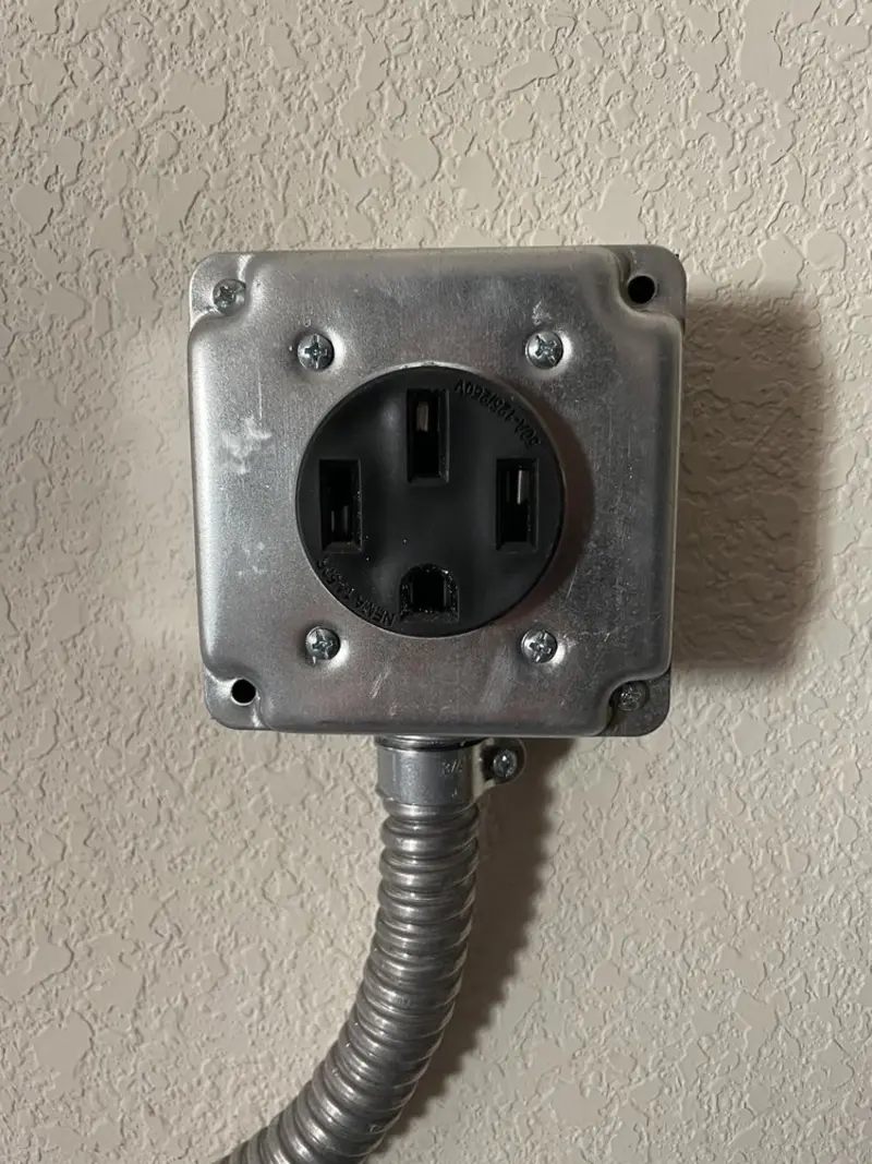 NEMA 14-50 outlet installed for Electrical Panel Upgrade in Konterra